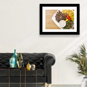 Beef with Fries Dish Wall Art