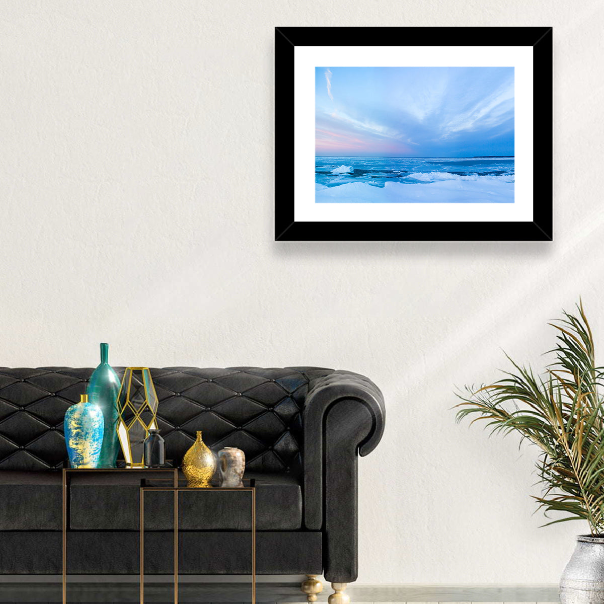 Frozen Blue Seascape Wall Art