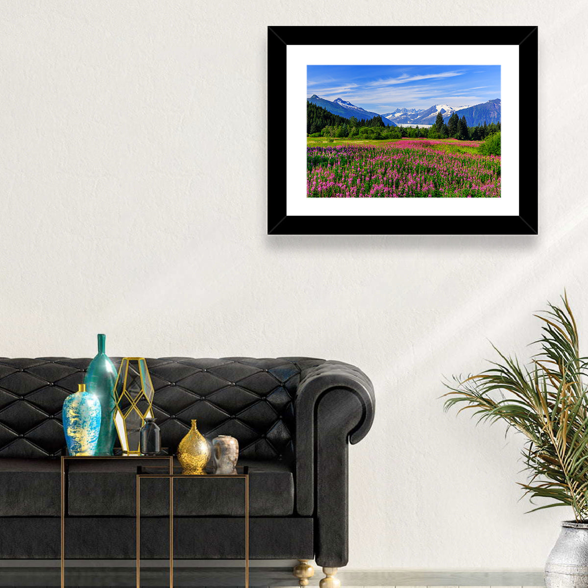 Juneau Meadow with Mendenhall Glacier Wall Art