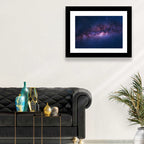 Violet Blue Milky Way Galaxy Wall Art
