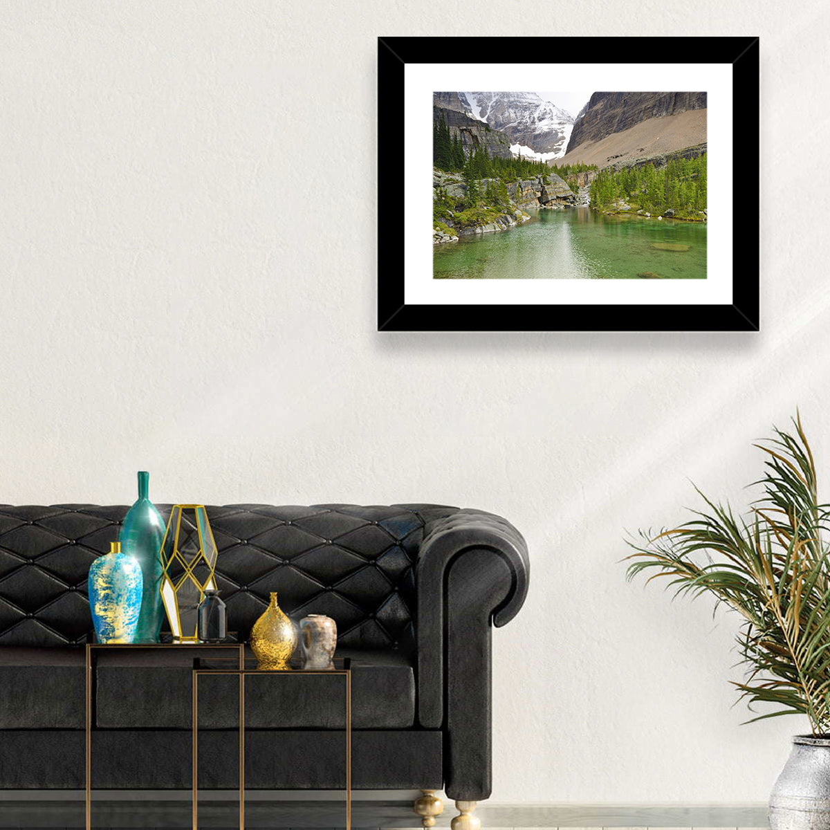 Lake Oesa Alpine View Wall Art in a room, landscape