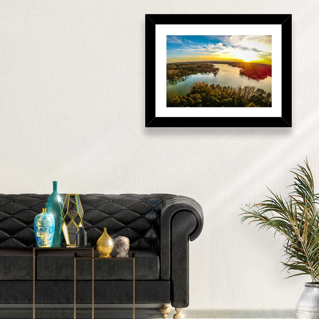 Lake Wylie Golden Sunset Wall Art