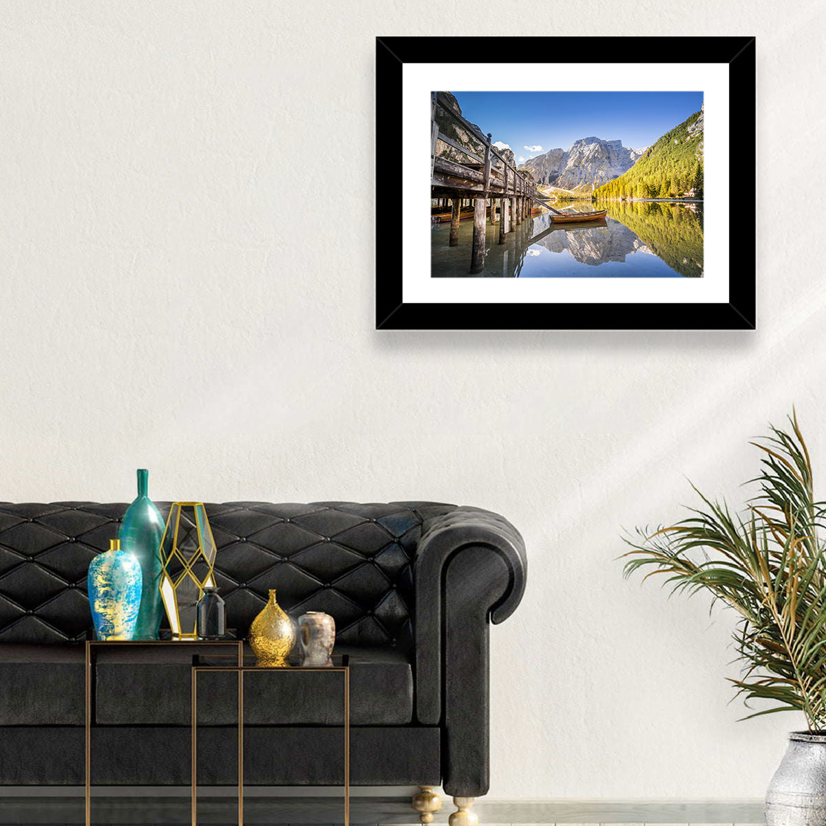 Lago Di Braies Pier Wall Art