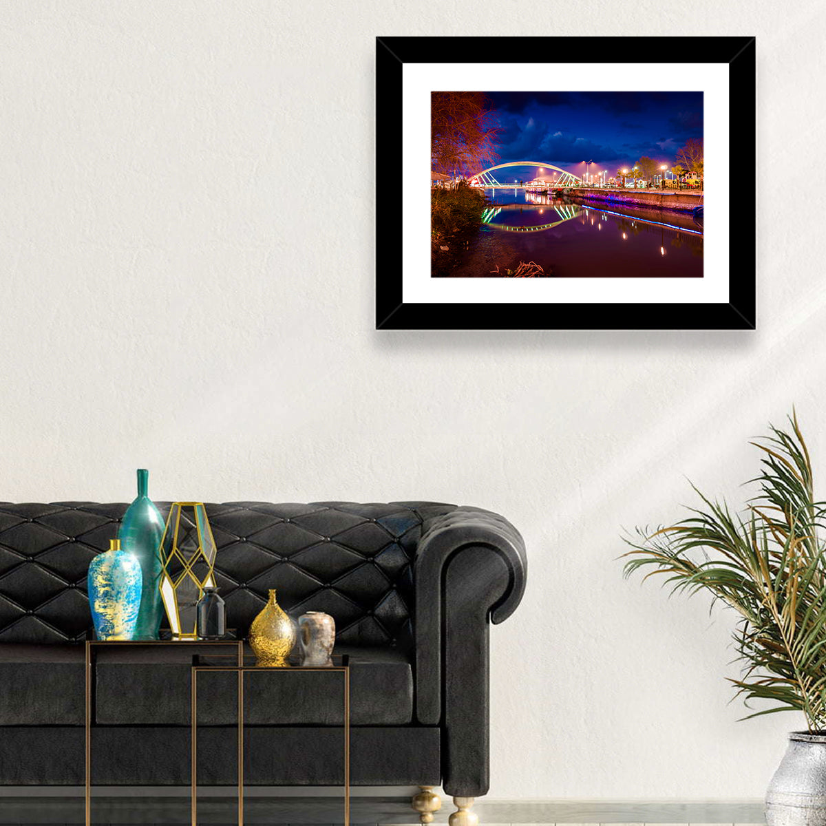 Lovers Bridge Nightscape Wall Art