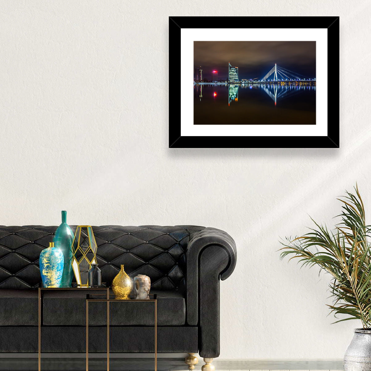 Vanšu Bridge Night Skyline Wall Art