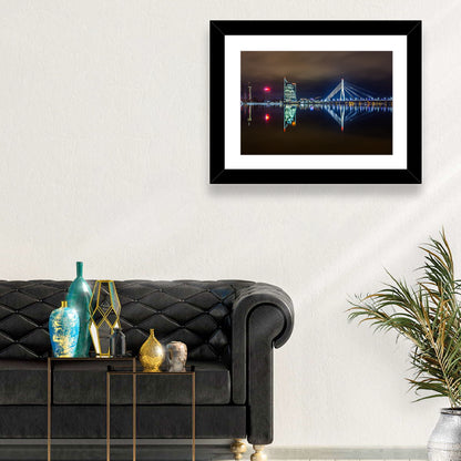 Vanšu Bridge Night Skyline Wall Art