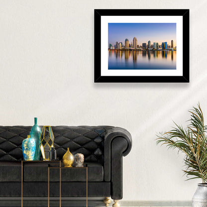 San Diego Skyline at Golden Dusk Wall Art