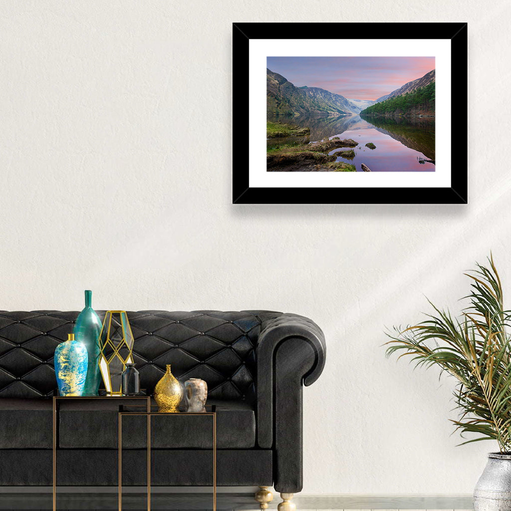 Glendalough Upper Lake at Dusk Wall Art