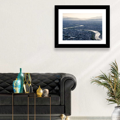 Gifu Aerial River View Wall Art