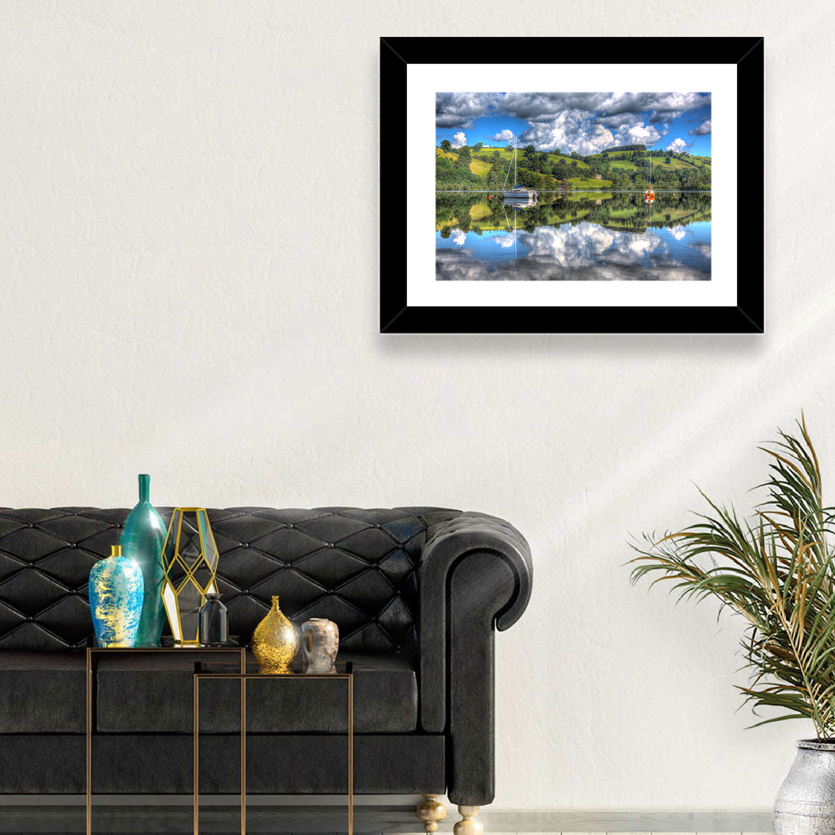 Sailboats on Ullswater Wall Art in a room, landscape