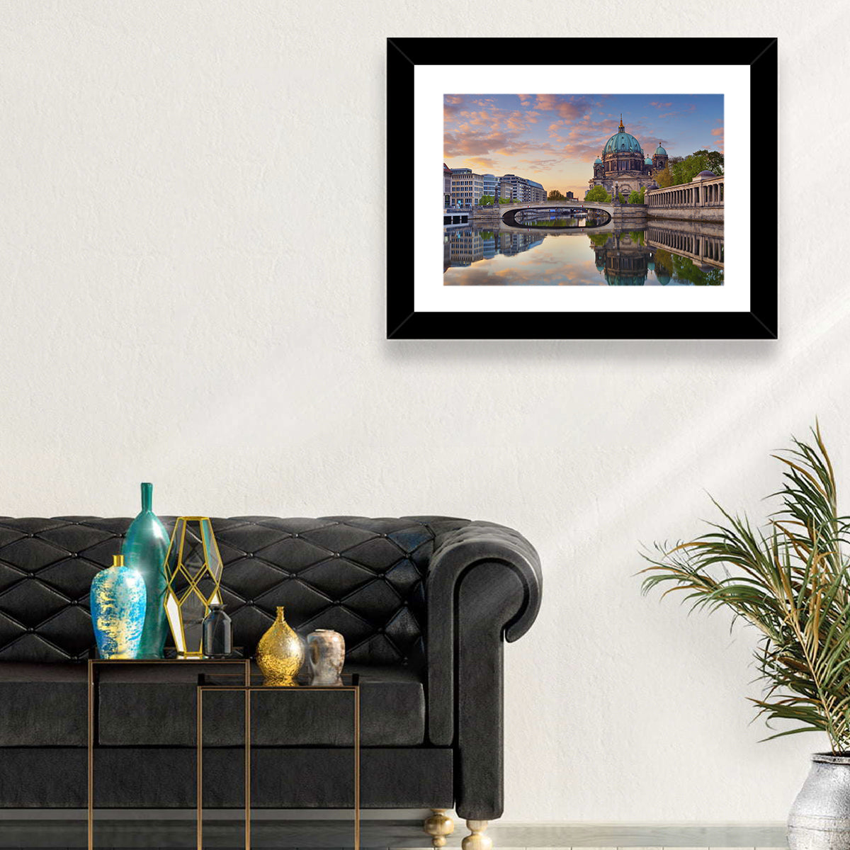 Golden Hour at Berlin Cathedral Wall Art in a room, landscape