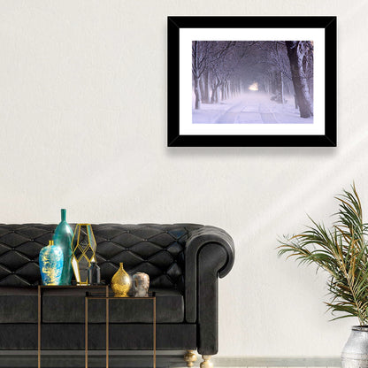 Kuressaare Park Snowy Path Wall Art