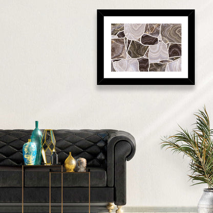 Banded Stone Mosaic Wall Art