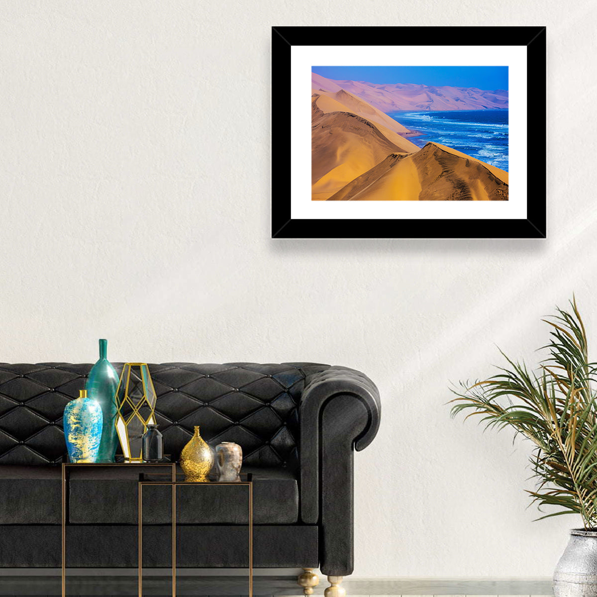 Sandwich Harbour Dunes Meet the Atlantic Wall Art in a room, landscape