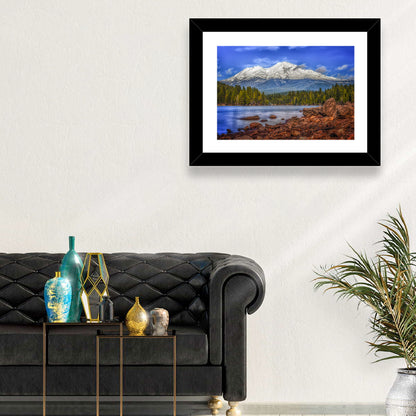 Mount Shasta Over Lake Siskiyou Wall Art