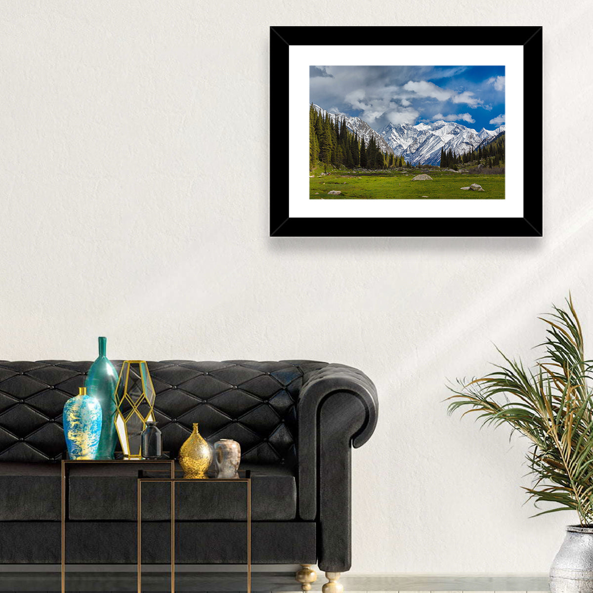 Ala Archa Meadow and Peaks Wall Art in a room, landscape