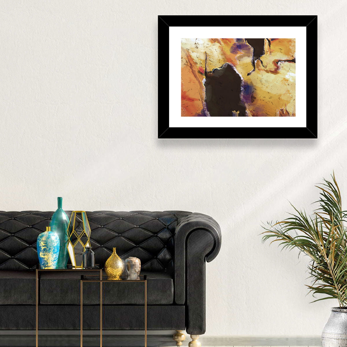 Merging Continents Textured Abstract Wall Art