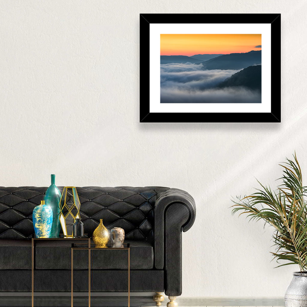 Foggy Mountains West Virginia Wall Art