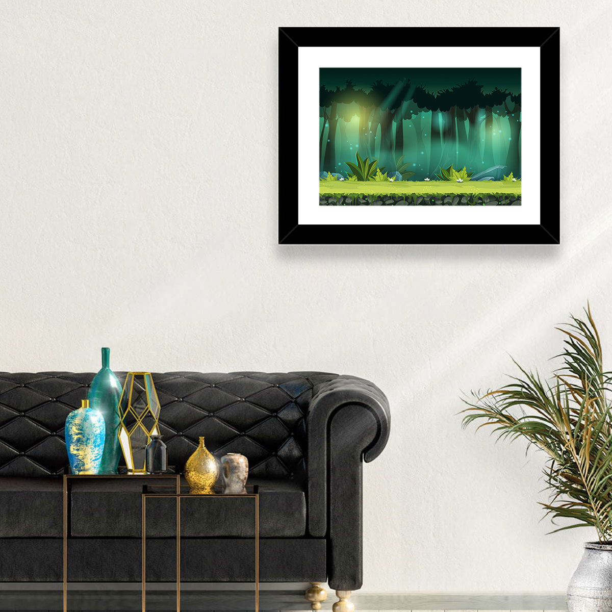 Digital Forest Landscape Wall Art