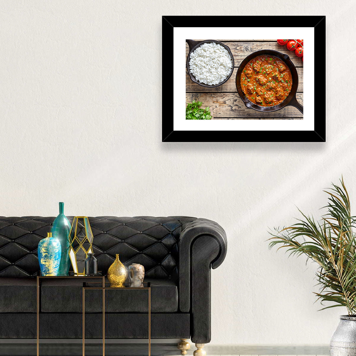 Rustic Beef Curry Wall Art in a room, landscape