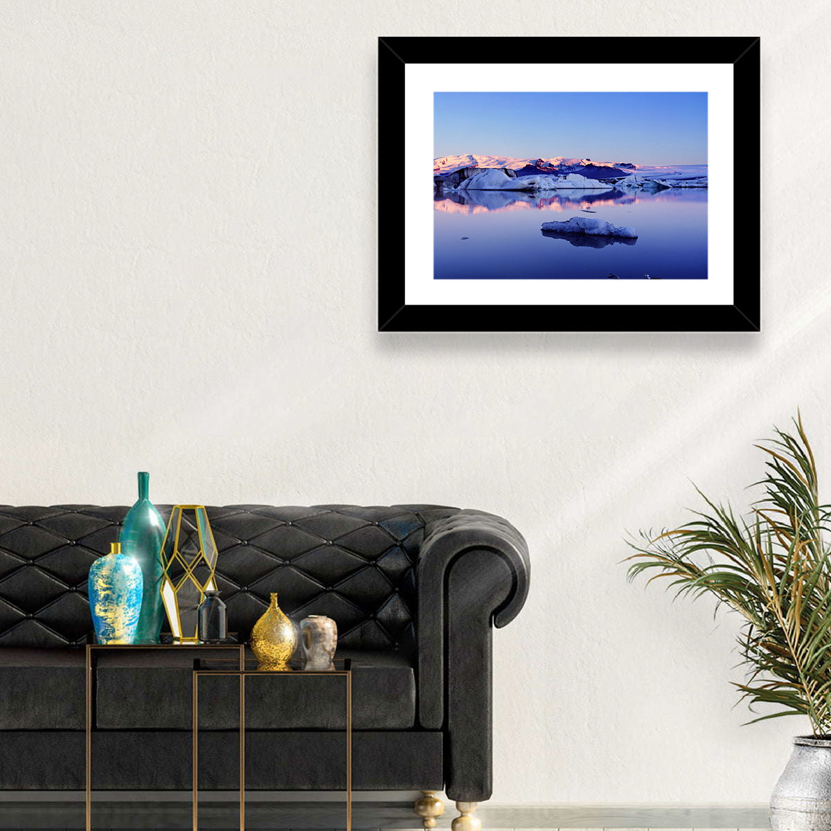 Jokulsarlon Glacier Lagoon Wall Art in a room, landscape