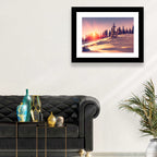 Winter Mountains Sunrise Wall Art