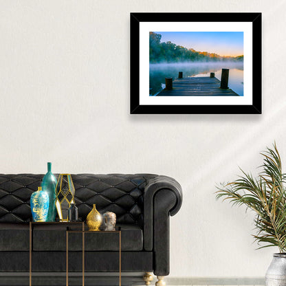 Misty Dock, Mt Saint Francis Wall Art