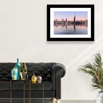 Al Hamra Tower Twilight Skyline Wall Art