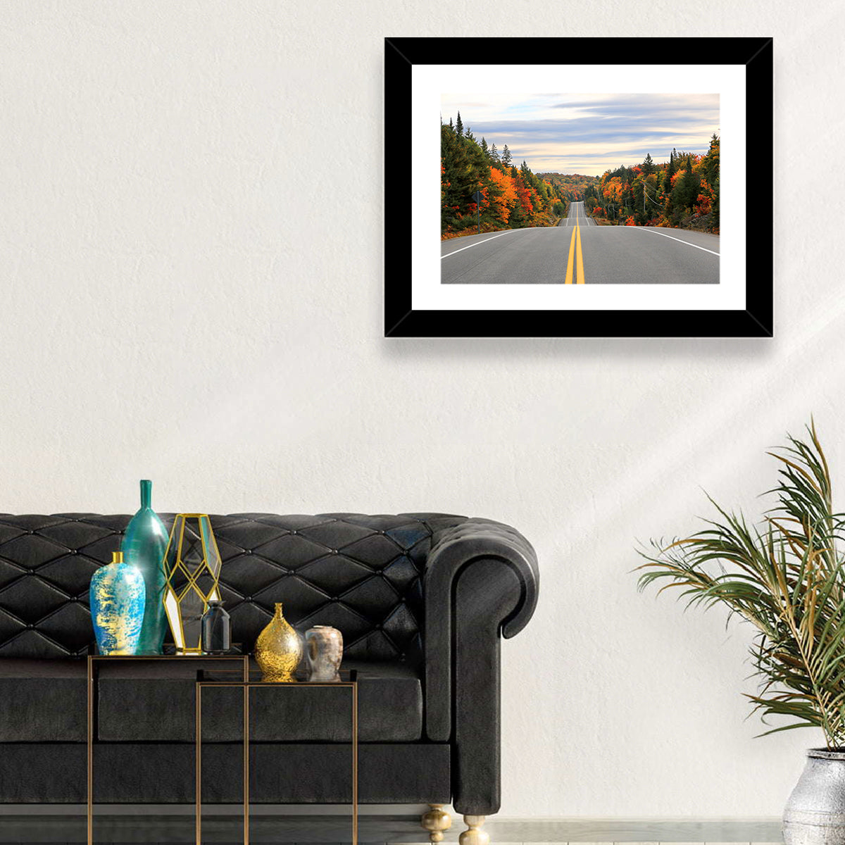 Algonquin Park Road Wall Art in a room, landscape