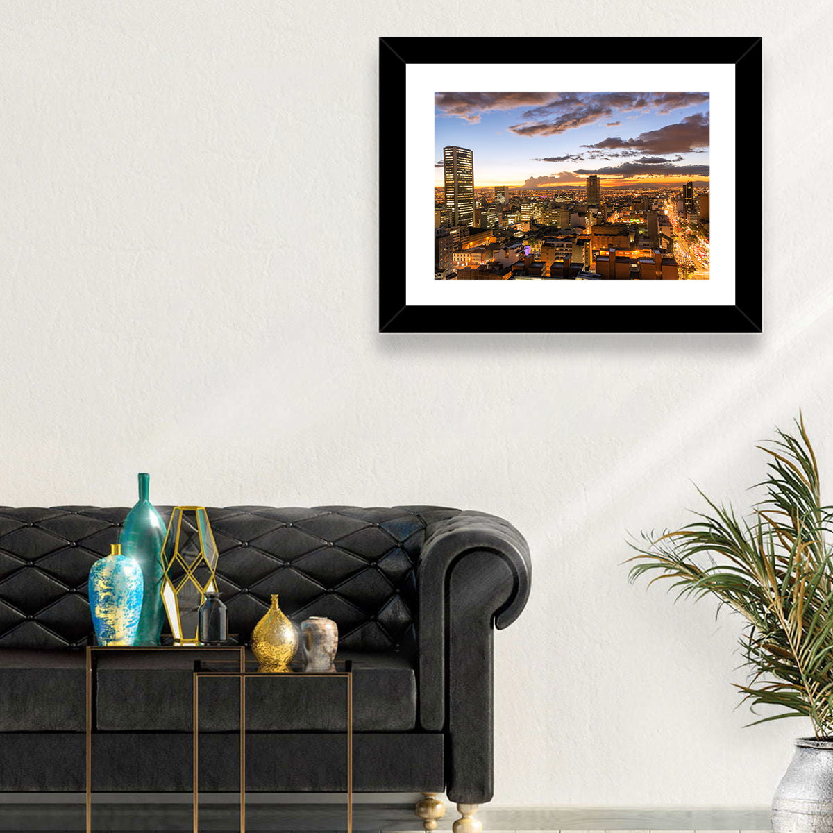 Bogota Twilight Cityscape Wall Art