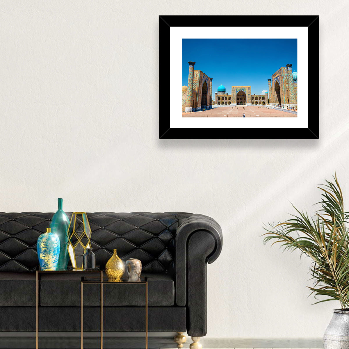 Registan Square, Samarkand Wall Art in a room, landscape