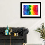 Watercolor Rainbow Gradient Wall Art