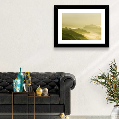 Tea Plantation Morning Mist Wall Art