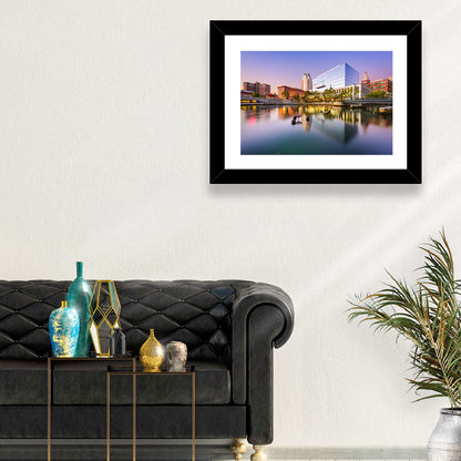 Providence River Skyline at Twilight Wall Art