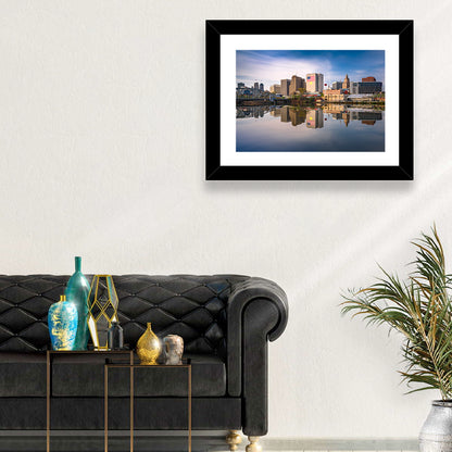 Newark Skyline Reflection Wall Art