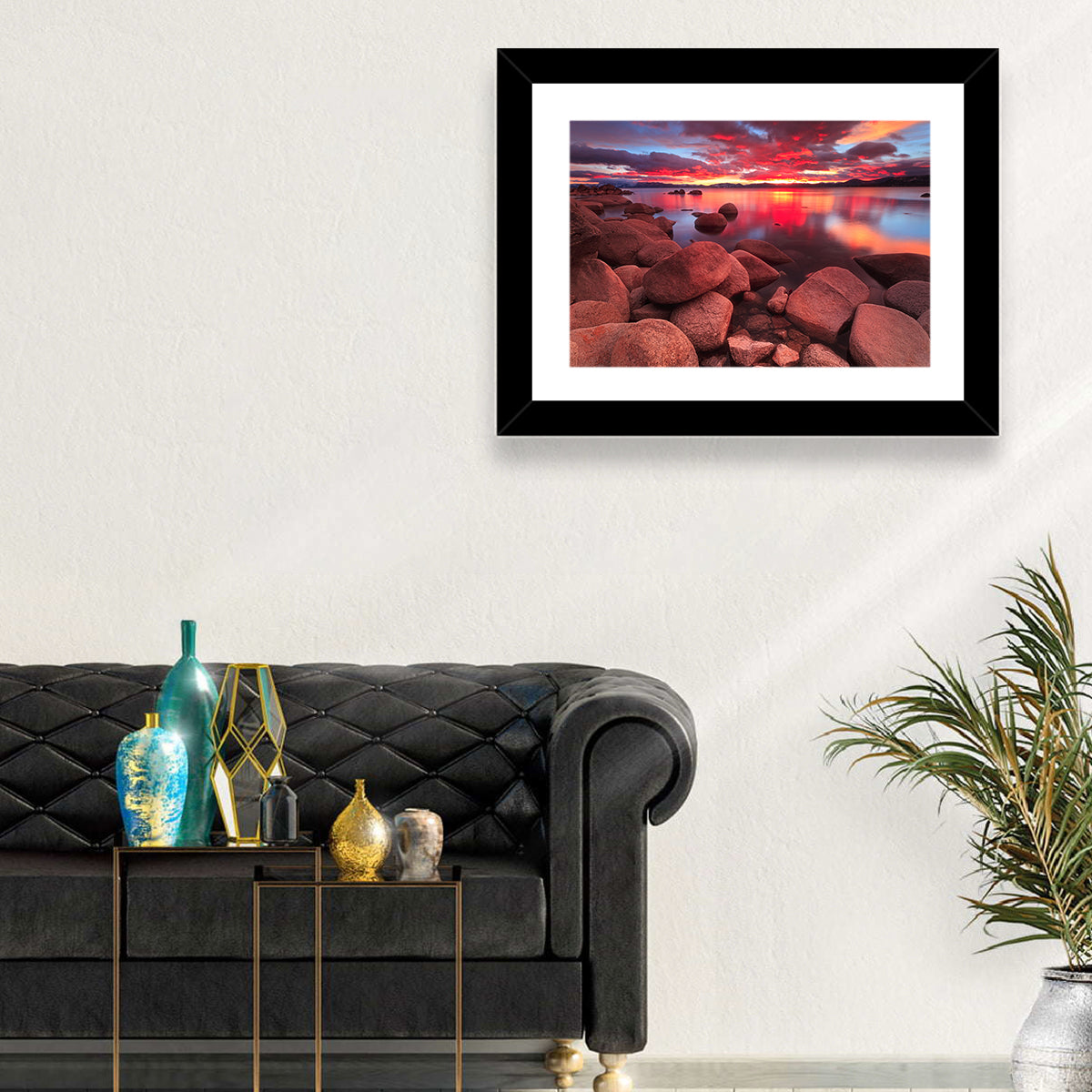 Lake Tahoe Sunset Reflection Wall Art