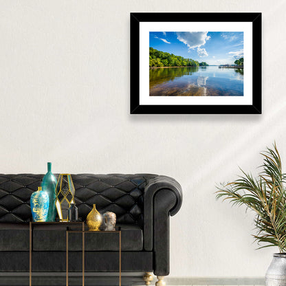 Lake Norman Dockside Reflection Wall Art