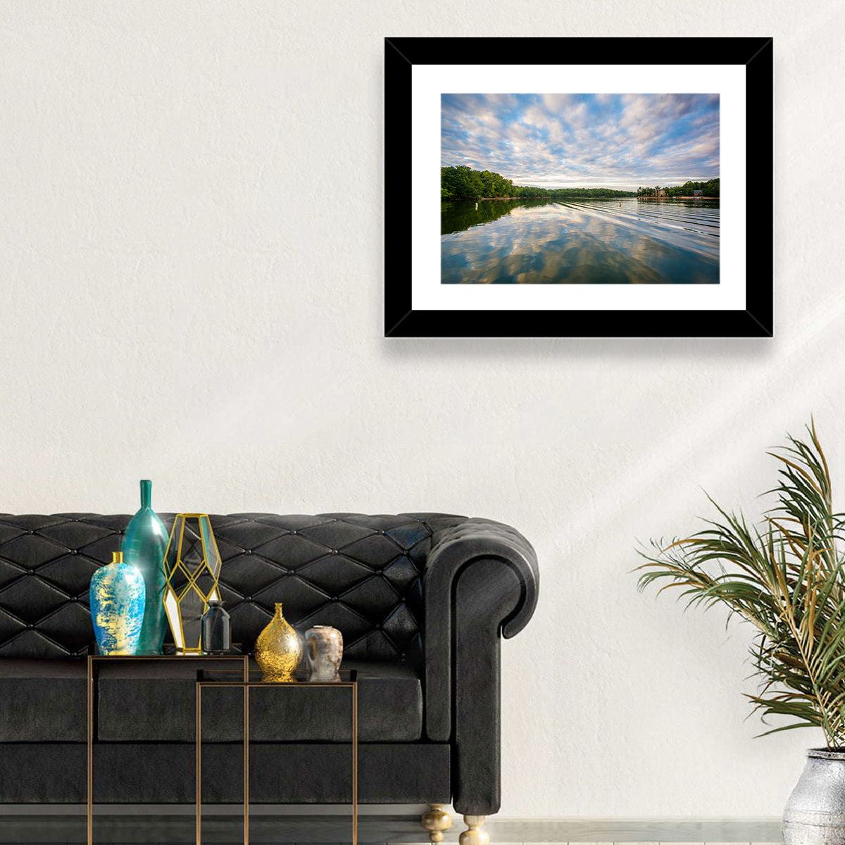 Cloudy Lake Norman Landscape Wall Art