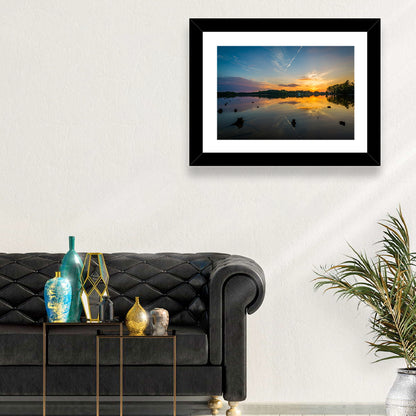 Lake Norman Sunset Reflection Wall Art