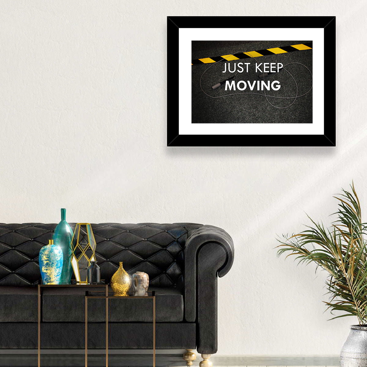 Just Keep Moving Jump Rope Quote Wall Art