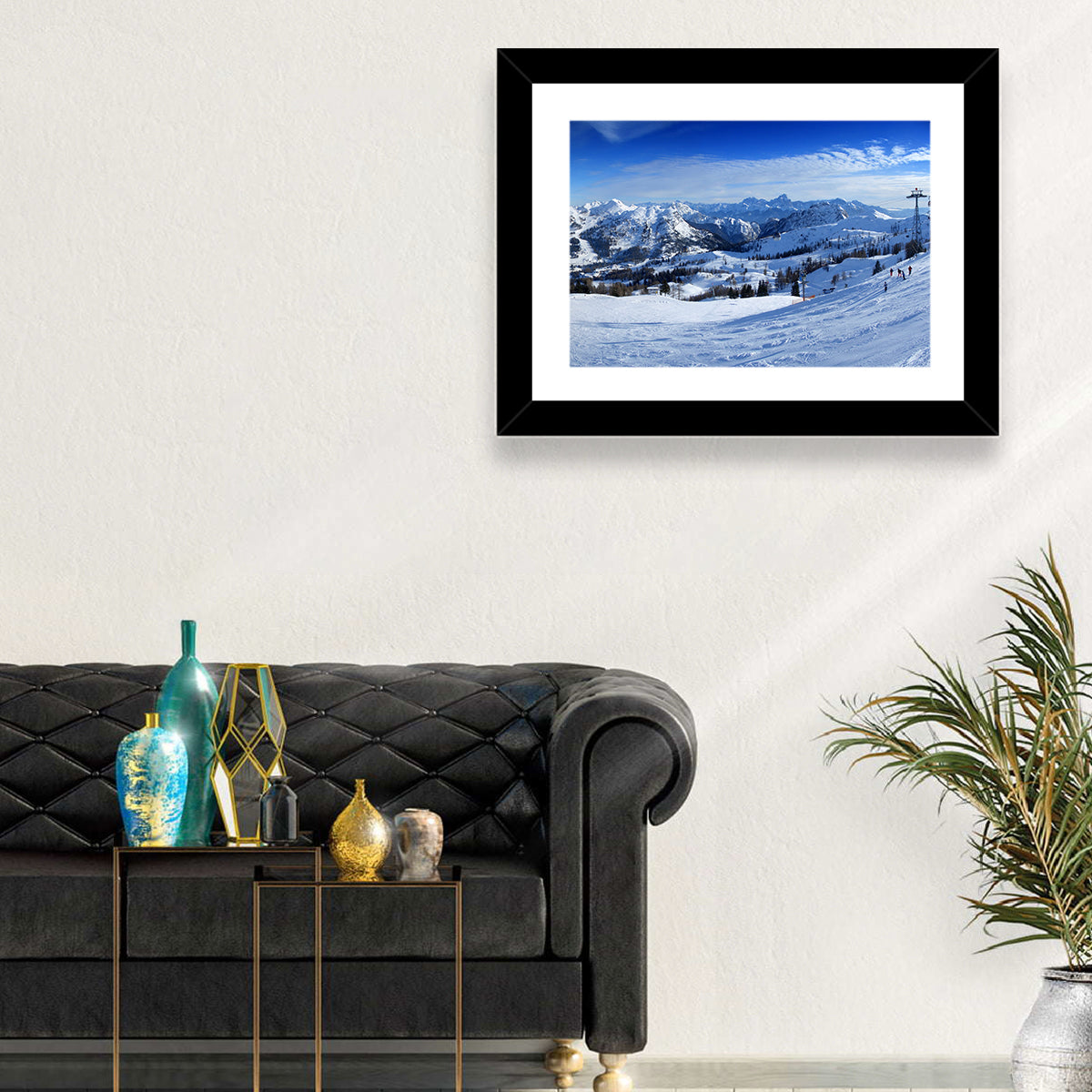 Nassfeld Ski Resort View Wall Art in a room, landscape