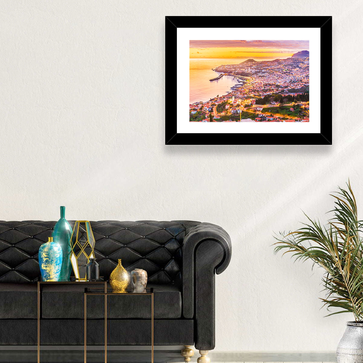 Funchal Harbor at Golden Hour Wall Art