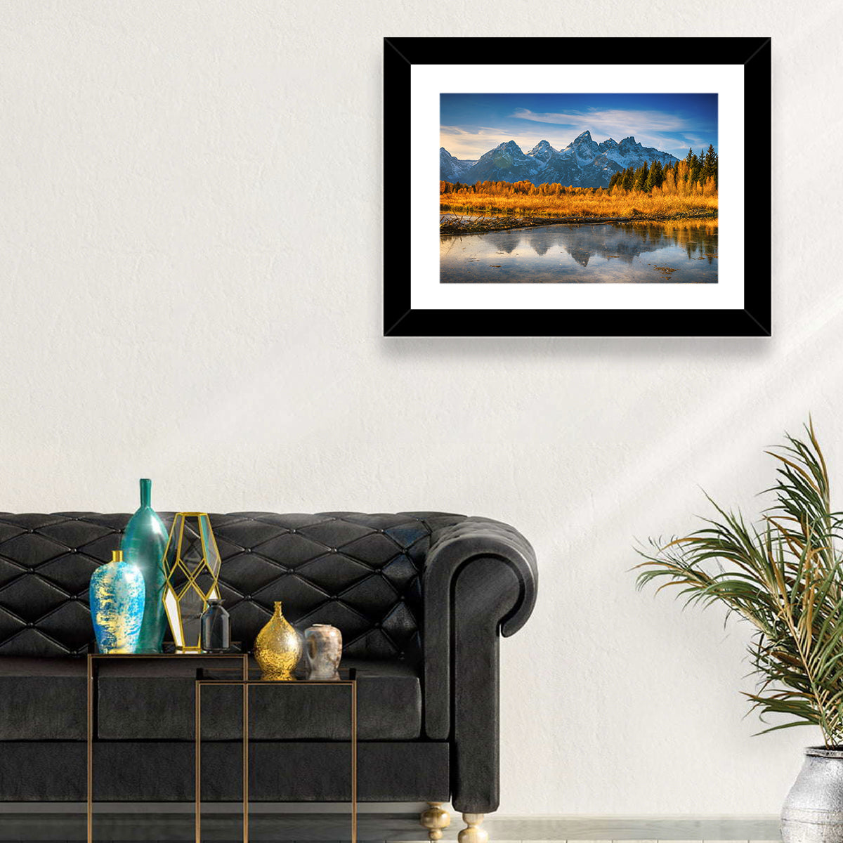 Grand Tetons Golden Reflection Wall Art