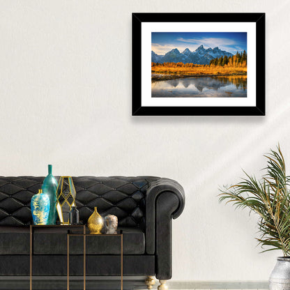 Grand Tetons Golden Reflection Wall Art