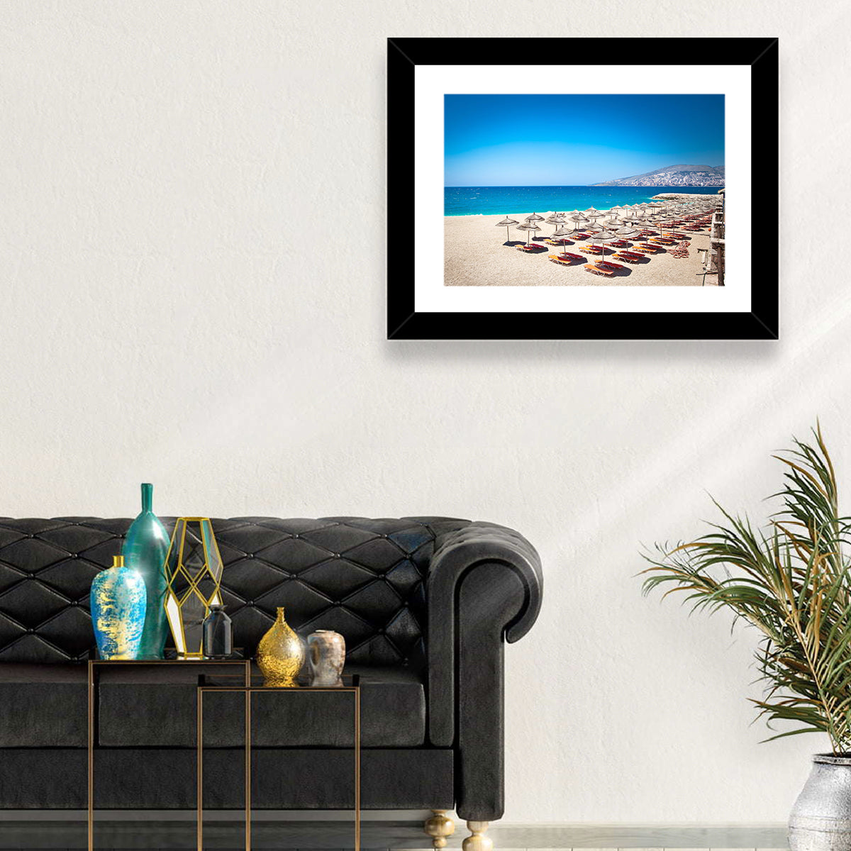 Mango Beach Umbrellas Wall Art