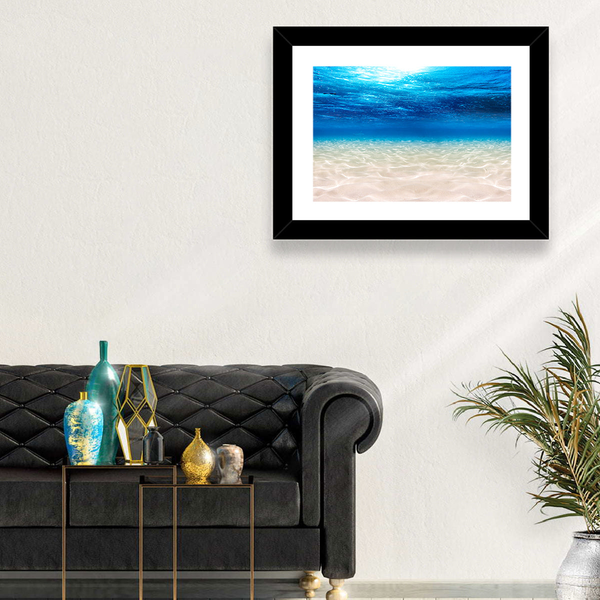 Sunlit Sandy Seabed Wall Art
