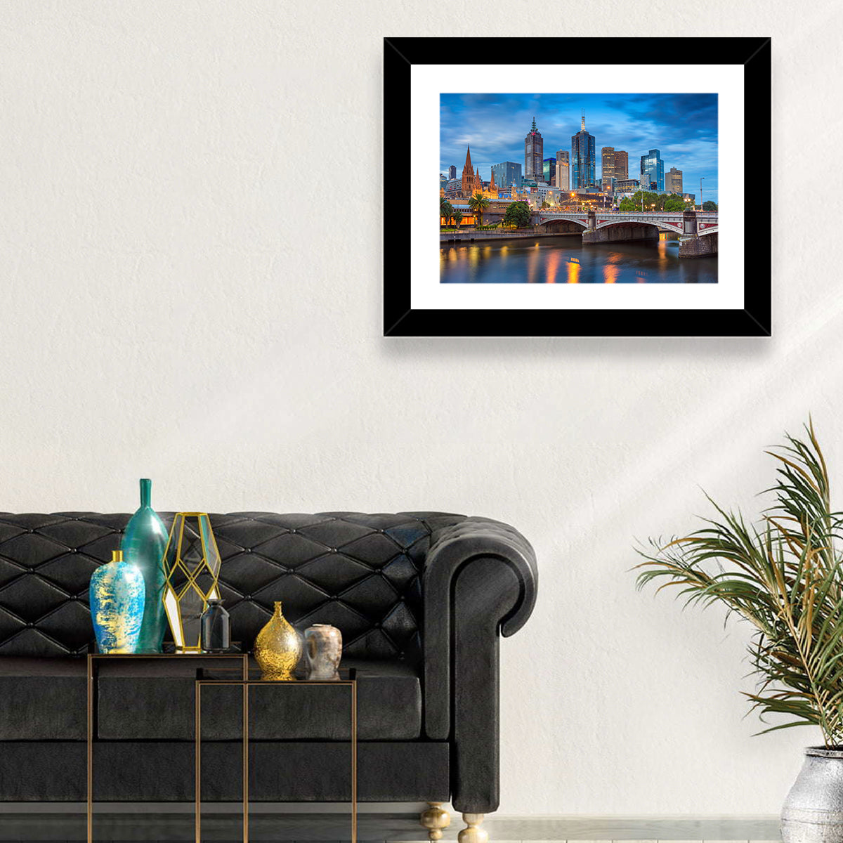 Melbourne Blue Hour Skyline Wall Art