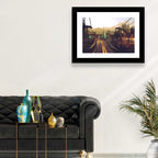 Futuristic Highway at Dusk Wall Art
