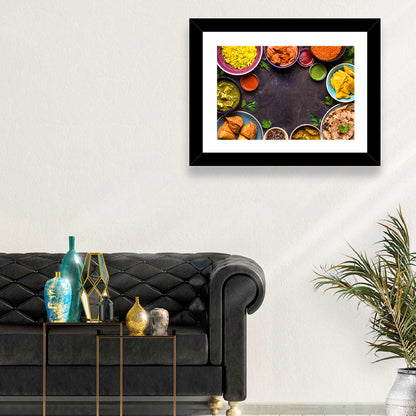 Indian Feast Flat-lay Wall Art