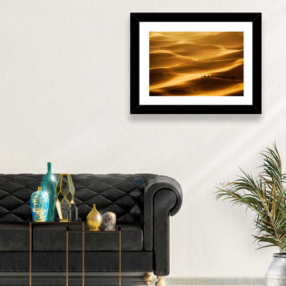 Golden Hour Camel Caravan Wall Art